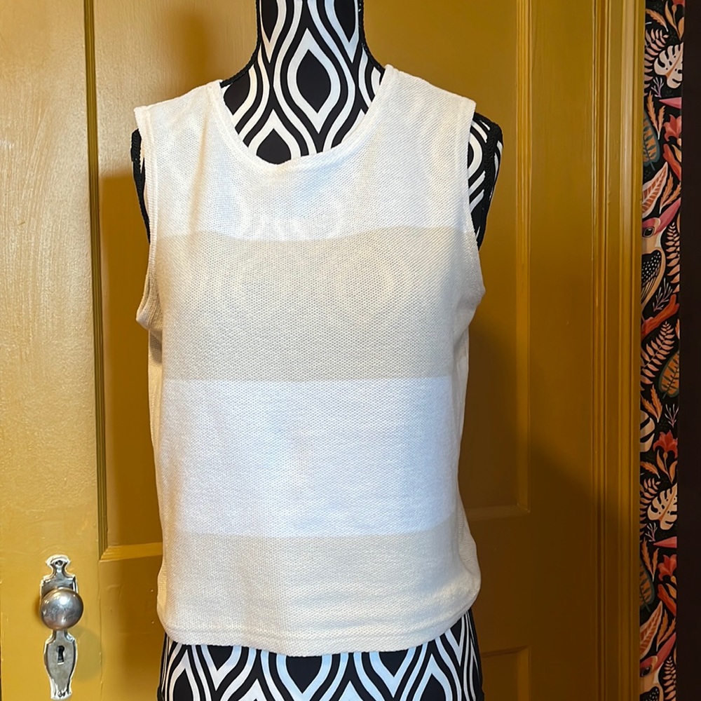 Vintage Express Crop-top 1998 white and beige
